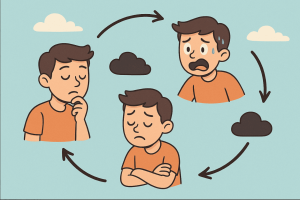 Ciclo del pensamiento ansioso- TCC- Bienestar Emocional- Psicólogos en Puebla